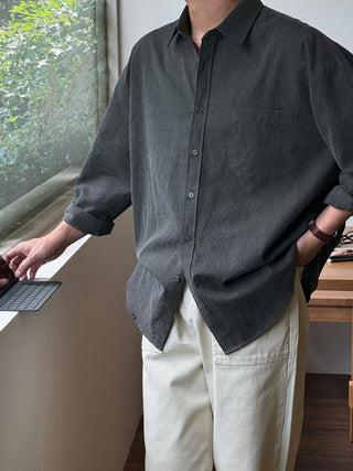 Thor Crack Pigment Oversized Shirt