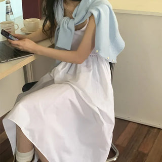 Camisole bustier sleeveless long dress
