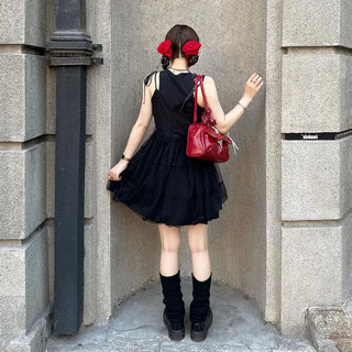 Chiffon layered mini dress