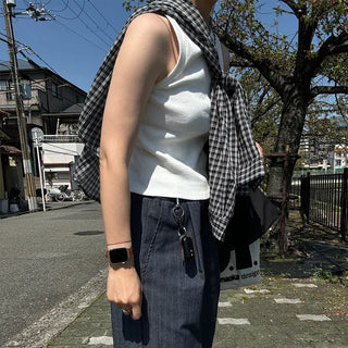 Simple ribbed tank top