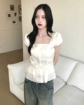 satin ribbon blouse