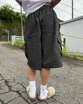 Checked cargo Bermuda shorts