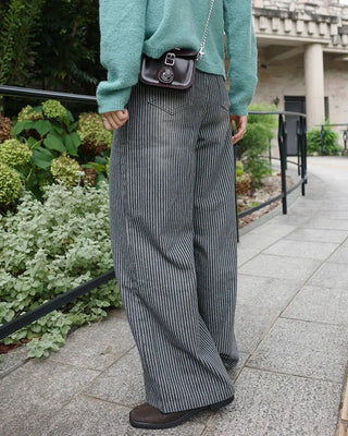 Herringbone striped pants