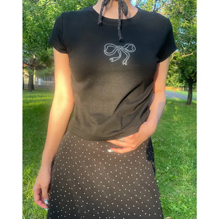 Cubic Ribbon Short-Sleeved T-Shirt