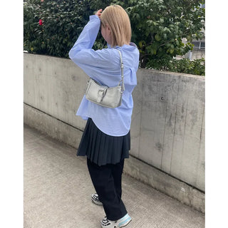 Pleated elastic waist medium skirt