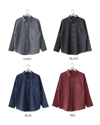 Oversized check shirt