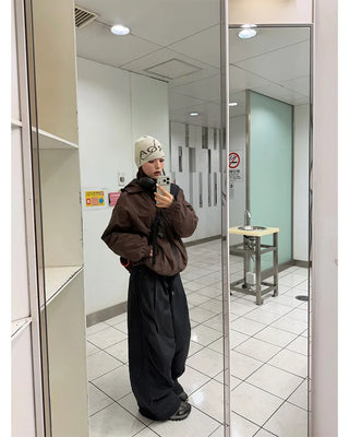 Waist string parachute pants