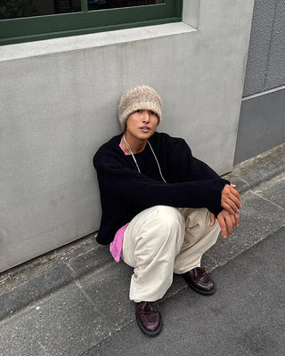Crew Neck Rib Knit