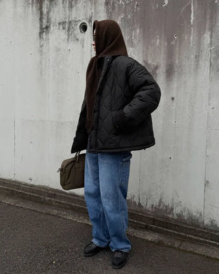 Wave quilted jacket