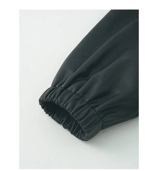 Quilted fur collar jacket
