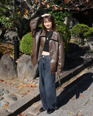 Side seam denim pants