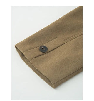 High-neck suede jacket