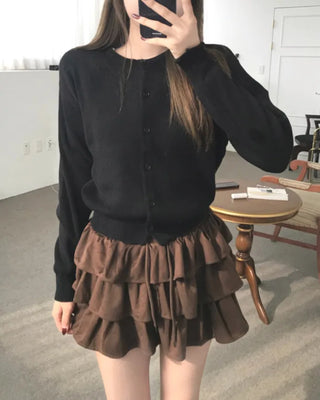 [WOOL50%]ROUNDBLENDKNITCARDIGAN(7color)
