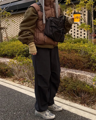 High-neck padded vest