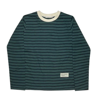 (4 colors) Striped Round T-shirt
