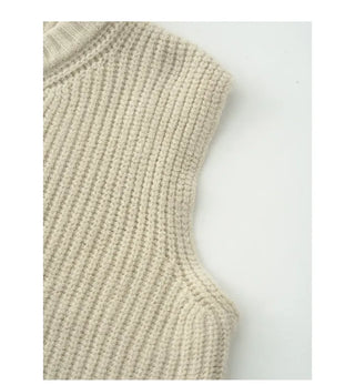 (2 colors) Round Neck Knit Vest