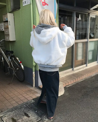 Reversible fur jacket