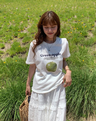Apple print T-shirt