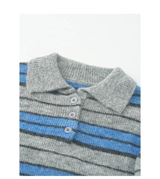 Bordered two-tone knit