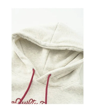 Lettering embroidered hoodie