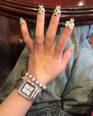 Square Silver Star Handwatch