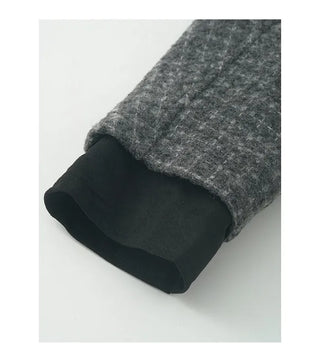 Wool round neck button jacket