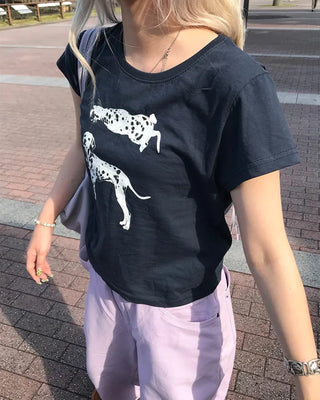 Dalmatian Half T-shirt