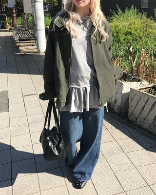 Parka Side Shirring Dress