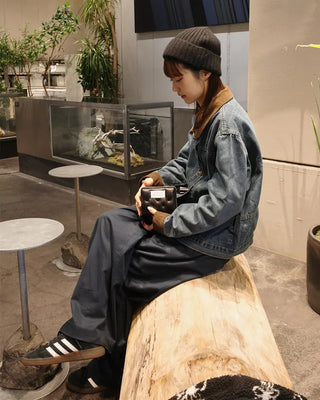 Corduroy Collar Neck Denim Jacket