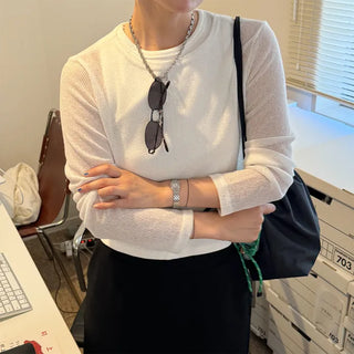 Round neck summer knit