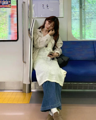 Oversized check shirt