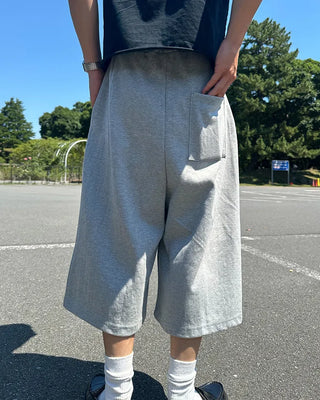 Sweat Bermuda shorts with belt loops