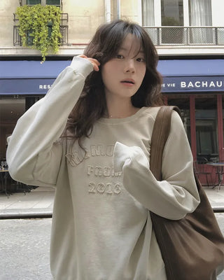 Pigment-washed sweatshirt