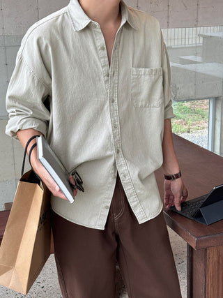 Haze Aging Fade Washed Shirt
