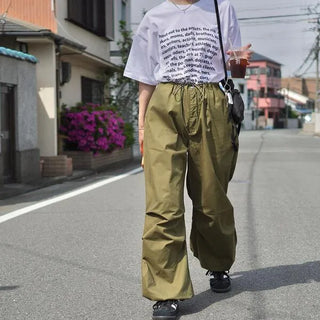 Wide Banding String Pants