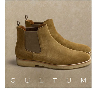 [CULTUM] Suede Leather Chelsea Boots