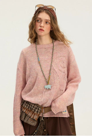 [Monterest] Mohair Blend Openwork Starfish Sweater