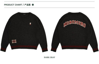[Moromoro2] Rabbit Embroidered Contrast  Knit