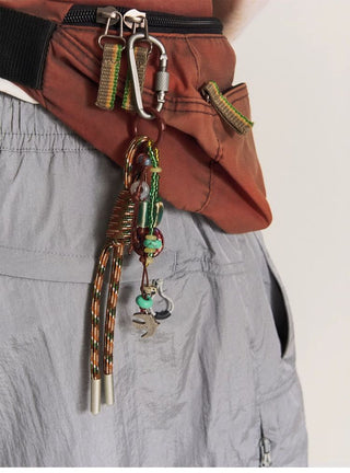 [Monterest] Handwoven Beaded Bag Charm Keychain