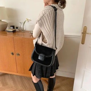 Suede shoulder bag