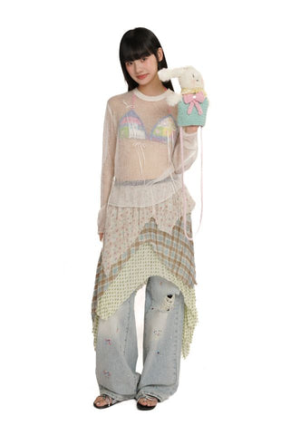 [moromoro2] Leather Bow Ballet Sandals