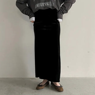 Velvet H-line skirt