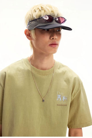 [Monterest] Washed Forest Print Relaxed Fit Tee