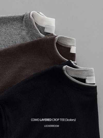 Como Layered Knit Crop T-shirt