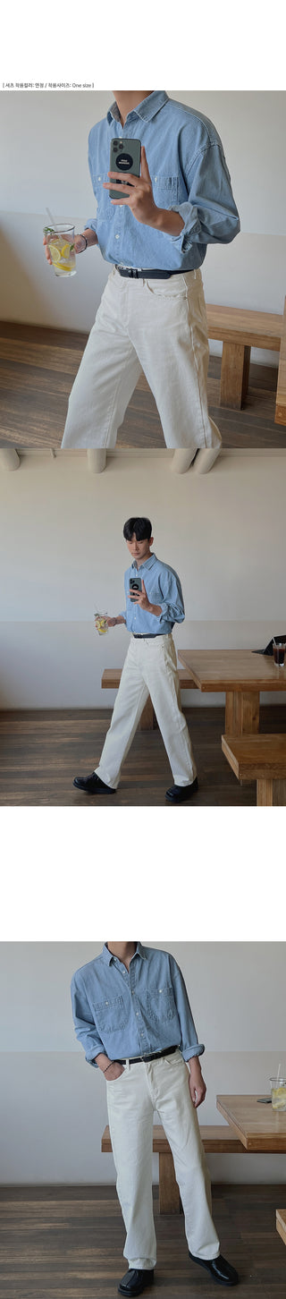 Dijon Pocket Denim Overshirt