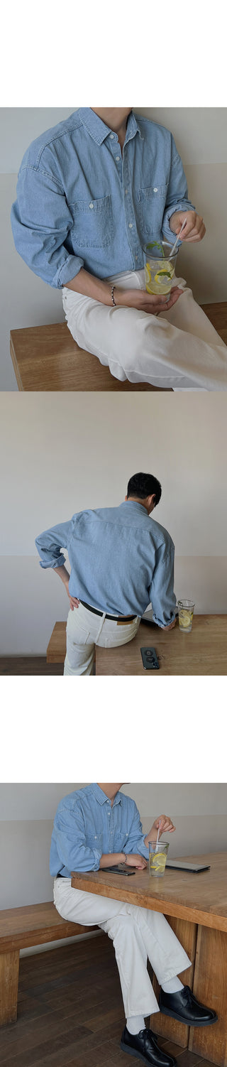 Dijon Pocket Denim Overshirt