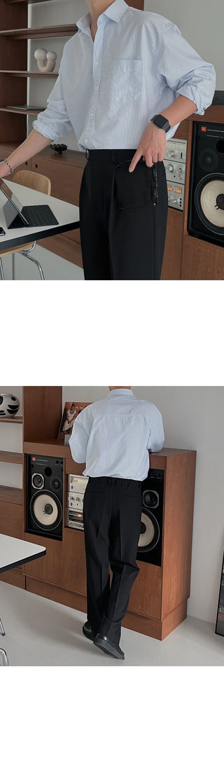 Again One-Pleat Slacks