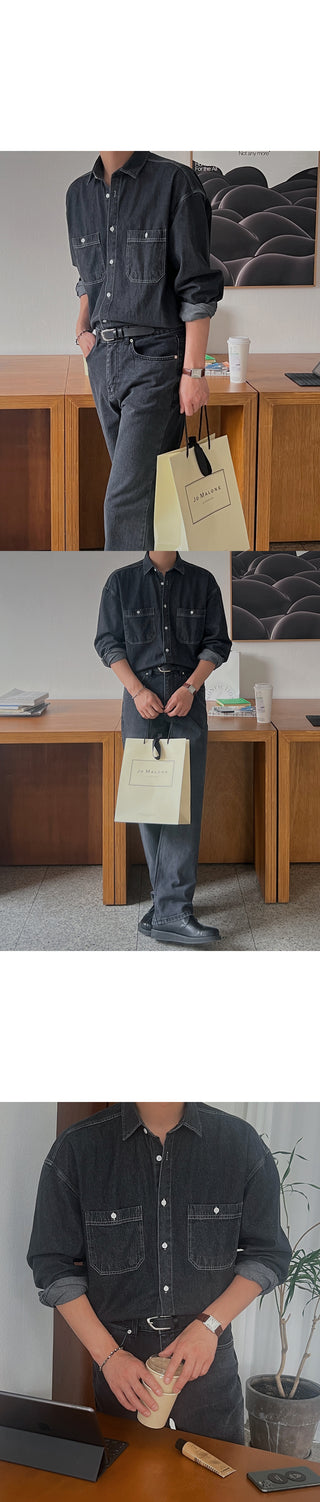 Dijon Pocket Denim Overshirt