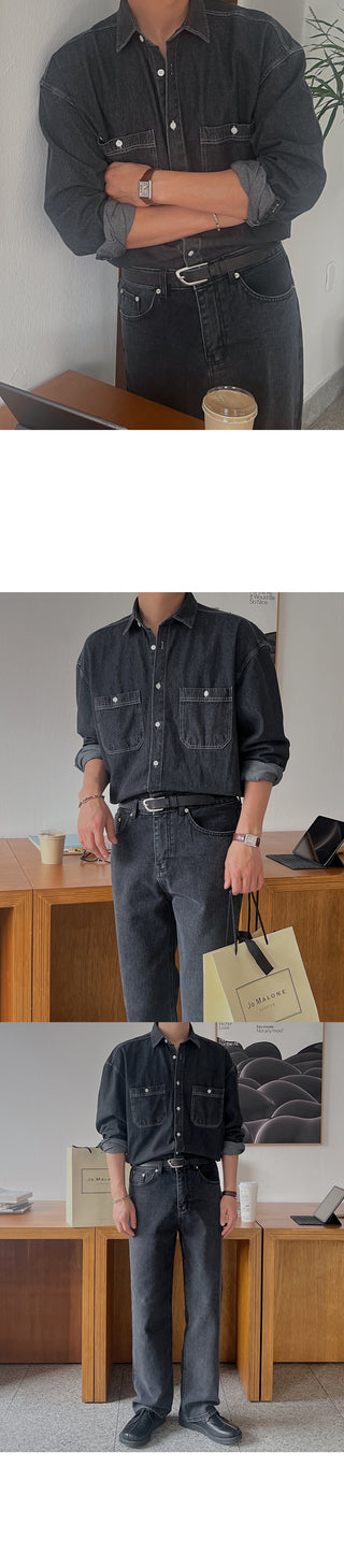 Dijon Pocket Denim Overshirt