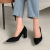 Suede heel pumps 2303 (3 colors)